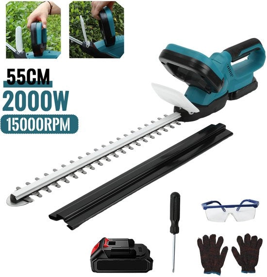 Tagliaerba elettrica 2000W - 15000 giri/min - Giardino - Accu 18V