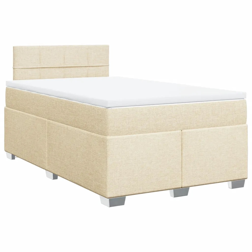 Giroletto a Molle con Materasso Crema 120x200 cm in Tessuto 3288160