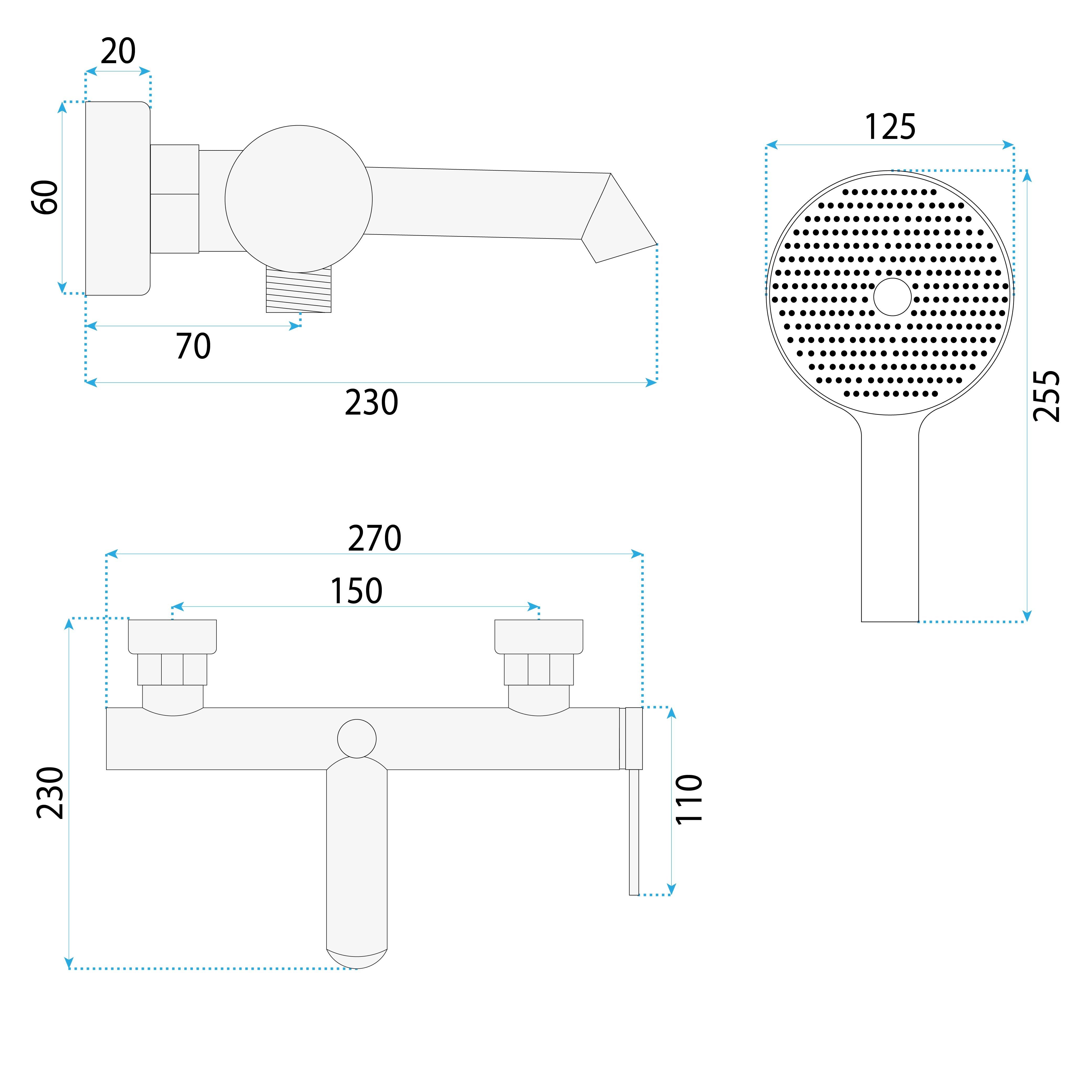 Rubinetto Da Vasca Rea Foss Copper Brush