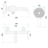 Rubinetto Da Vasca Rea Foss Copper Brush