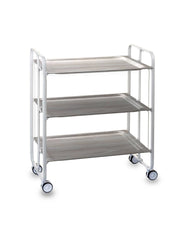 Carrello da cucina pieghevole bianco con ruote BAUHAUS 3 ripiani