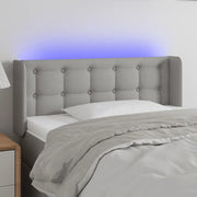 Testiera-Testata Decorativa Grigio Chiaro a LED 83x16x78/88 cm in Tessuto 996844