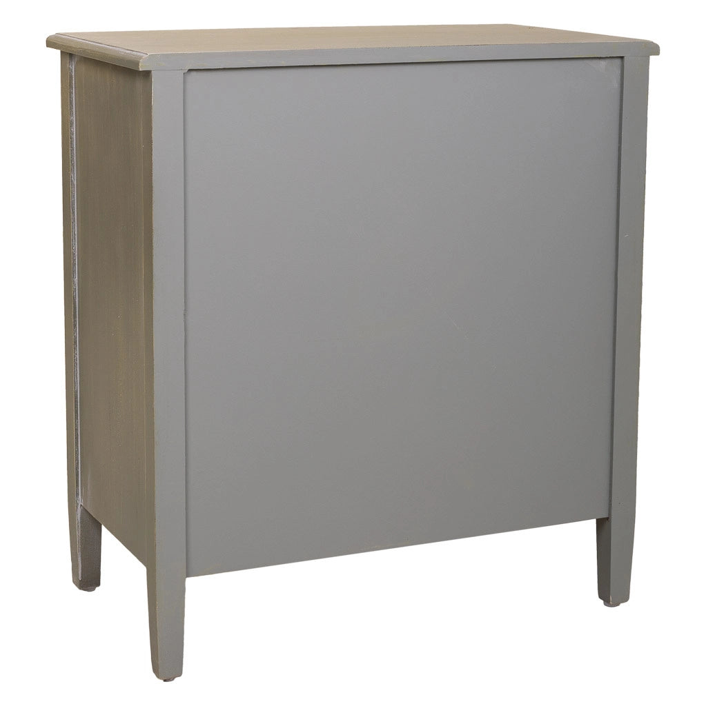 Comodino in legno con 3 cassetti, dimensioni 65x36x70 cm.