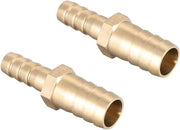 Connettore slang universale - Pijp comune a forma retta - Diametro variabile 12-8 mm - Materiale metallico - Per aria e combustibile - Adatto per tubo idraulico - 2 pezzi