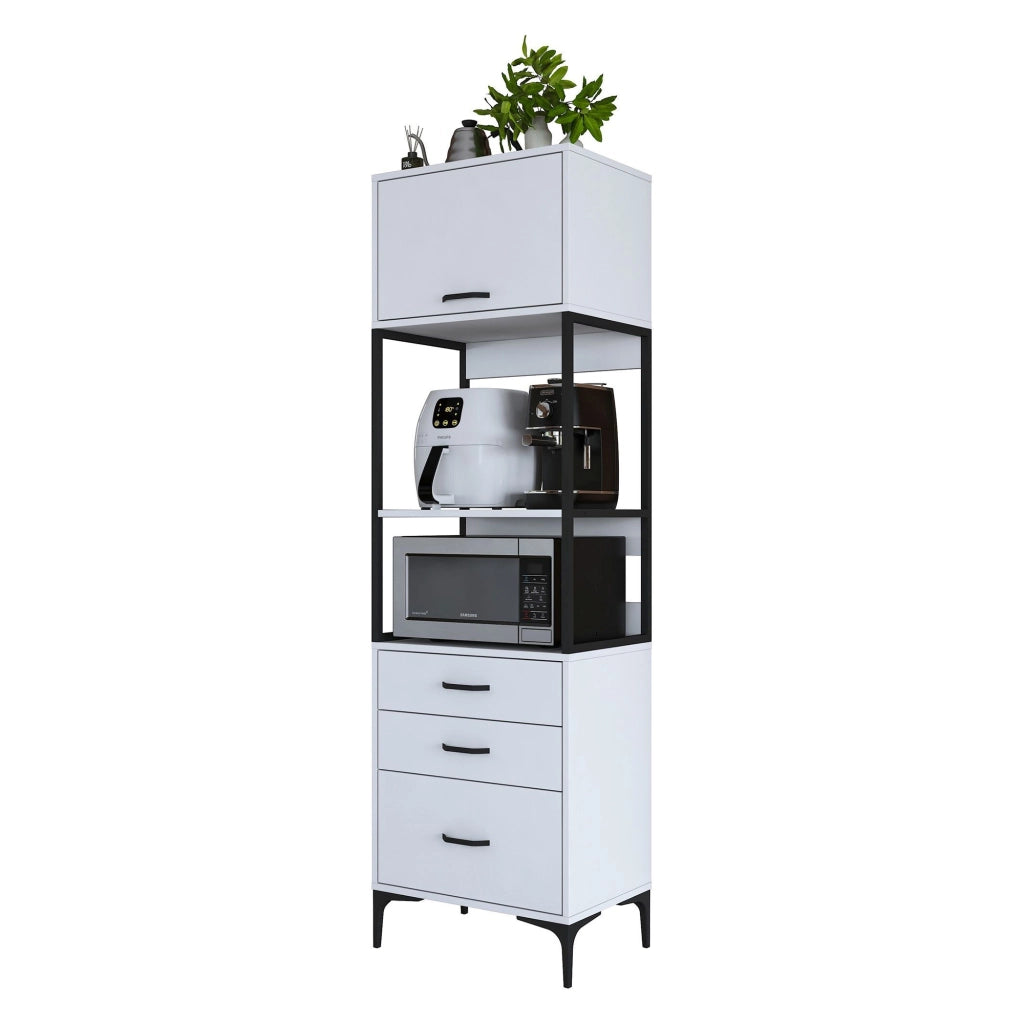 Madia Capua, Credenza un Ripiano, 60x40x199h cm Bianco