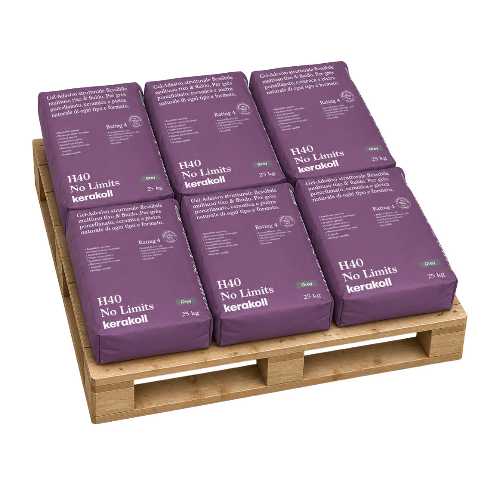 Kit kerakoll gel adesivo strutturale h40 no limits grigio 6x25kg