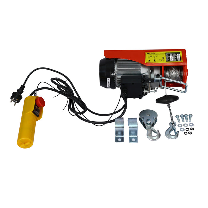 Argano elettrico 540W Verricello a motore fino a 125/250kg Fune 12/6m funzionamento a 1 mano