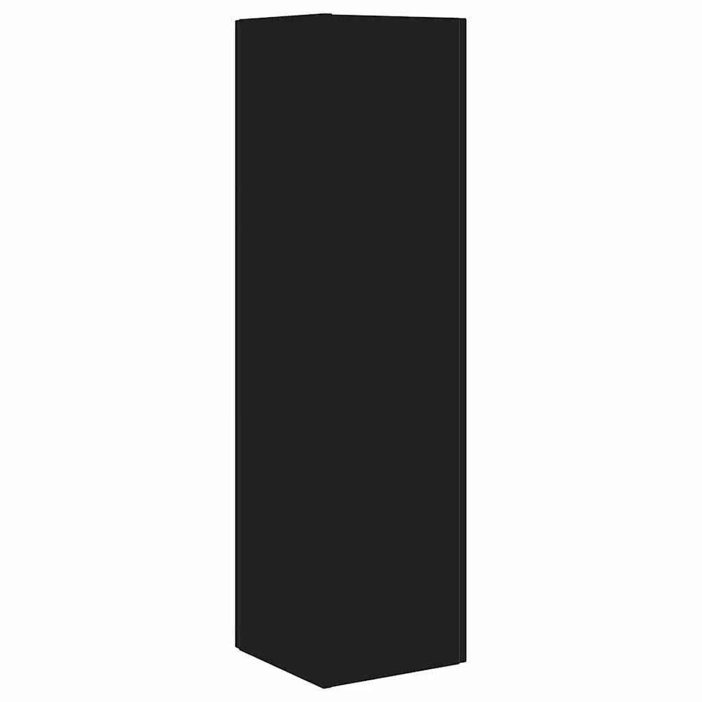 Mobile angolare Nero 27,5x27x102cm Legno multistrato 889846