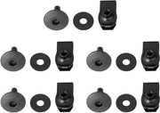 Set di Clip di Retenzione per Montaggio Inferiore a Bumper M6 a 5 pezzi - Compatibile con Auto - Materiale di Montaggio - Protezione - Adatto per BMW - Modello Nero.