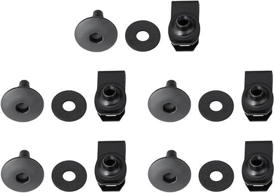 Set di Clip di Retenzione per Montaggio Inferiore a Bumper M6 a 5 pezzi - Compatibile con Auto - Materiale di Montaggio - Protezione - Adatto per BMW - Modello Nero.