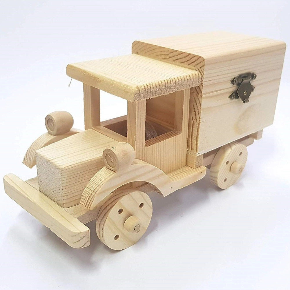 Trade Shop - Auto Camion In Legno  64891 Scatola Portagioie Porta Gioie Cofanetto Decoupage -