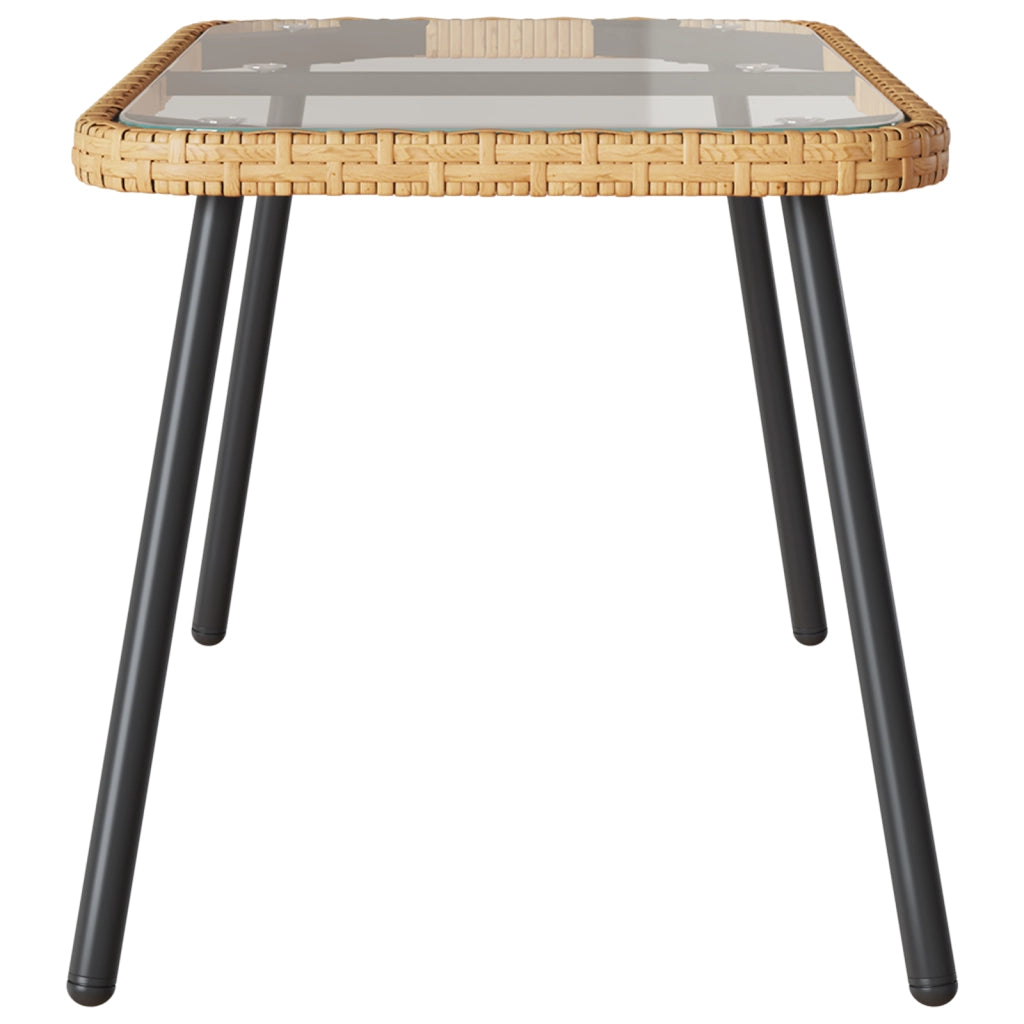 Tavolino da caffÃ¨ Naturale 90x45x43 cm Polyrattan