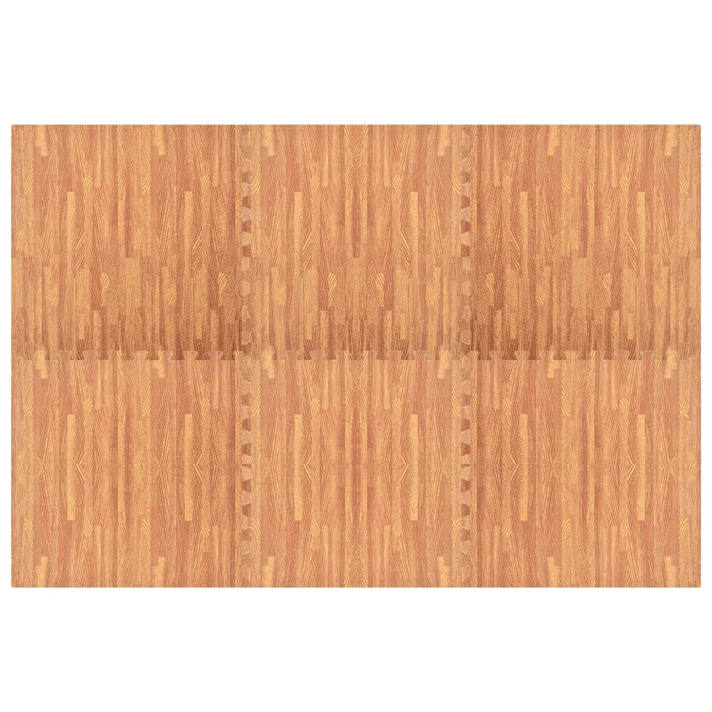 Tappetino a Incastro 6 pz Venature Legno 2,16 ㎡ Schiuma EVA 92458