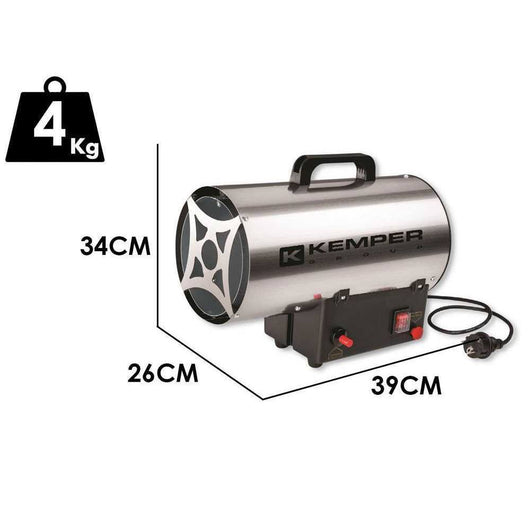 Generatore aria calda a gas diretto kemper 65311 10 kw portatile