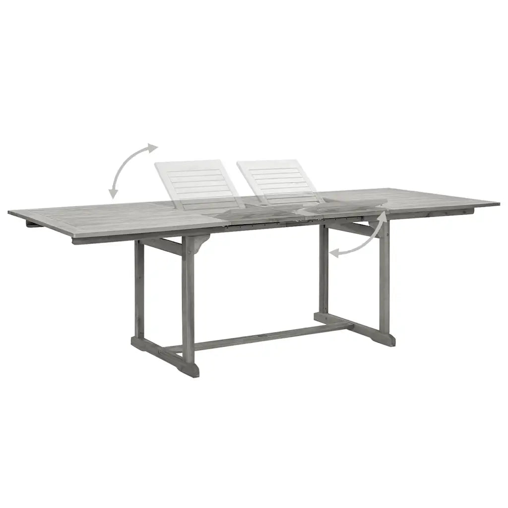 Tavolo da Pranzo per Esterni (160-240)x100x75cm Massello Acacia 316573