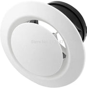 Ventilatore Rond Regolabile in ABS - 100 mm - Bianco - Installazione Facile - Luce di Riconoscimento