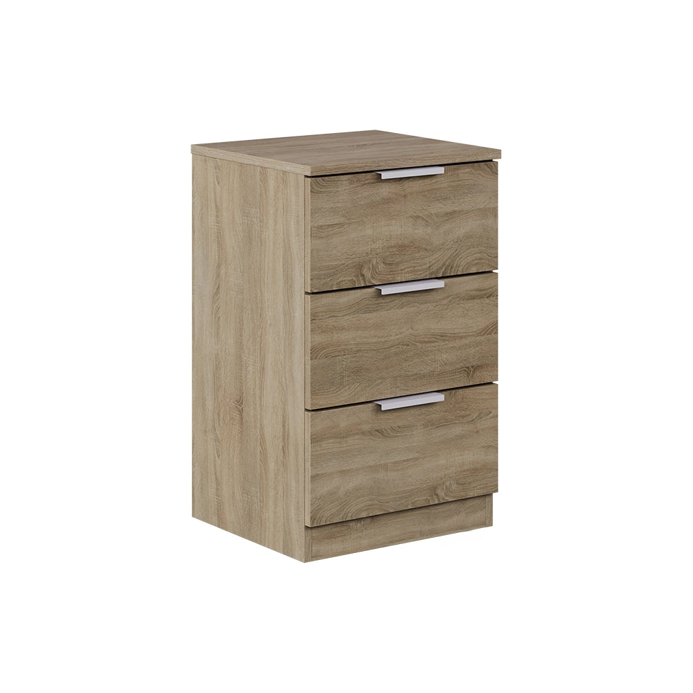 Vicco Comodino camera da letto Sonoma 37.6 x 61.8 cm con 3 cassetti