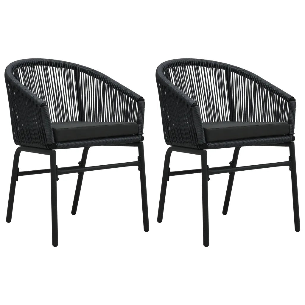 Set Mobili da Pranzo per Giardino 3 pz Nero 3099221