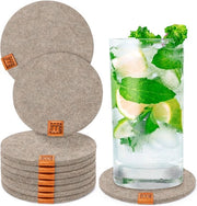 Design di supporto per bicchieri, rotondo o quadrato, per tazze, candele, coppe, bar, vetro | Supporti per bicchieri in velluto Oekotex duraturo | 10 supporti per bicchieri, tazze, candele, coppe, bar, vetro | Decorazione da tavola