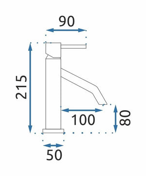 Rubinetto Da Lavabo Rea Levelbrush Gold