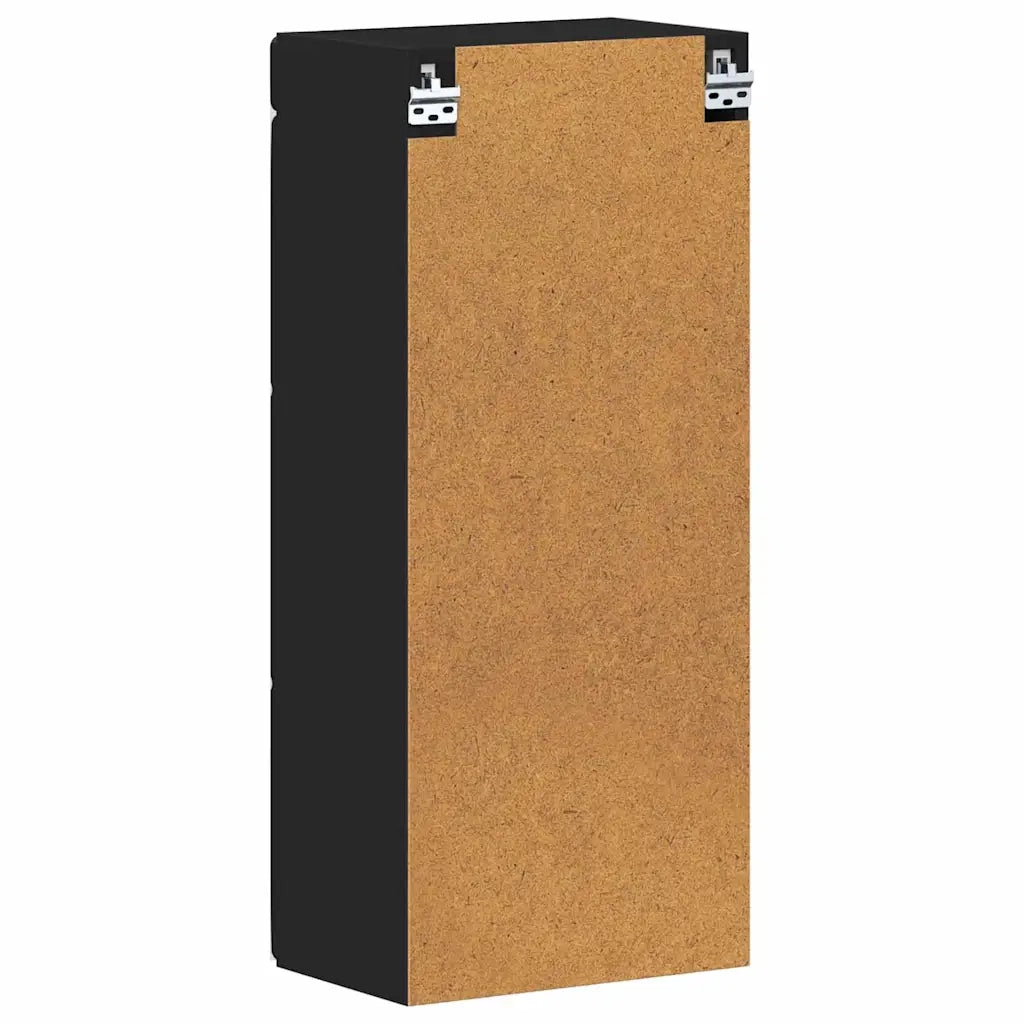 Armadio da Bagno | Mobile da Bagno a muro con porta TULUM Nero 37 x 24,5 x 86 cm