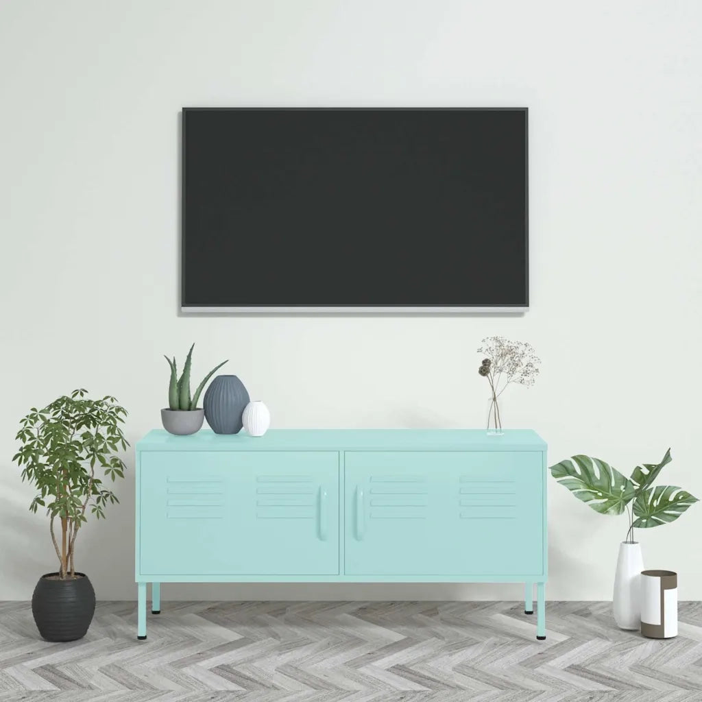 Mobile TV | Armadietto TV | Mobile Porta TV Menta 105x35x50 cm in Acciaio