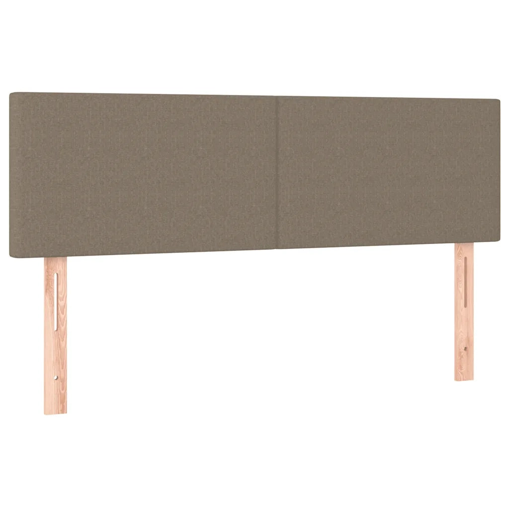 Pouf Letto con Materasso e LED Tortora 140x200 cm in Tessuto 3312233