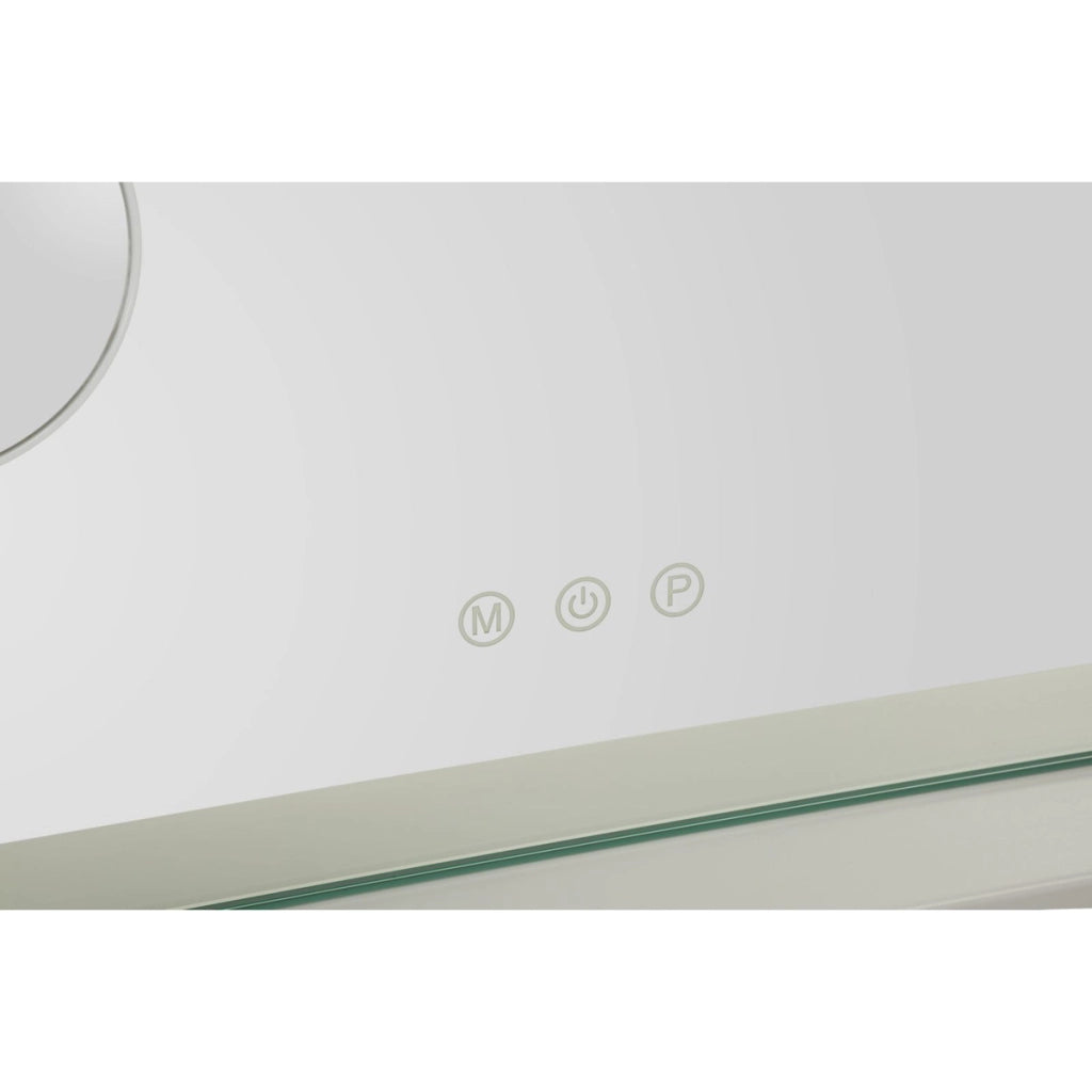 Specchio da Tavolo VKH1055, Bianco, Vetro, 55x14x43 cm