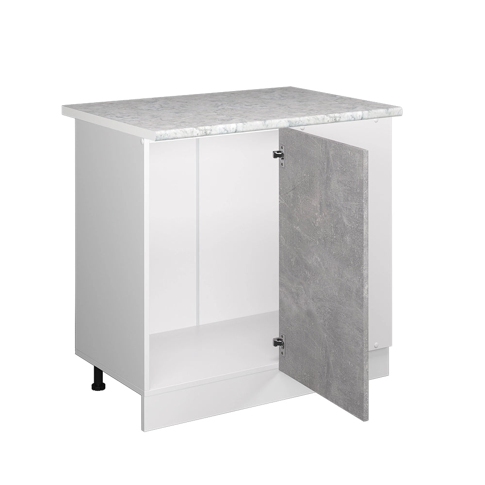 Vicco Armadio universale ad angolo Calcestruzzo 86 cm con anta, con piano di lavoro