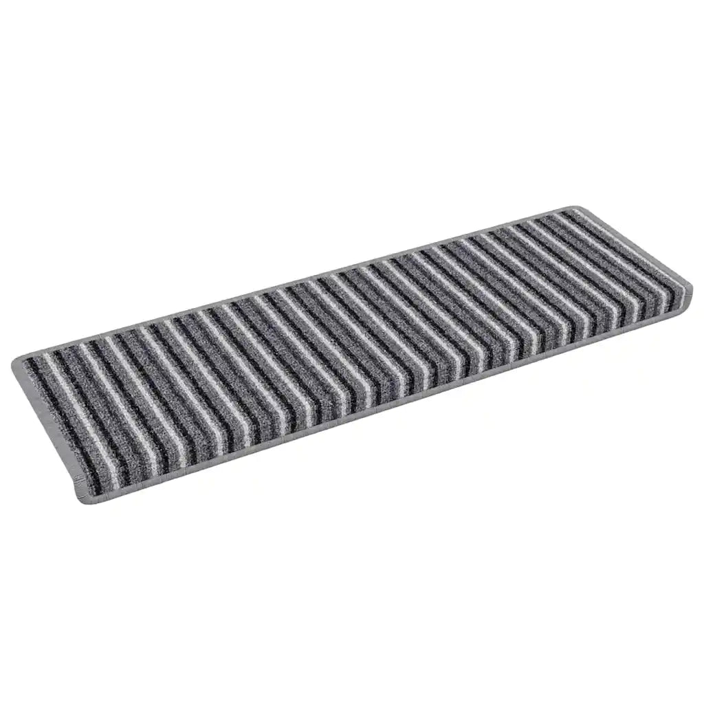 Tappetini per scale autoadesivi 15 pcs Grigio 65 x 21 x 4 cm 42011449