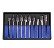 Set di abrasivi a carburo di tungsteno - 10 pezzi - Per lisciatura e gravatura - Professionale - Per levigare - Adatto per legno e metallo - H...