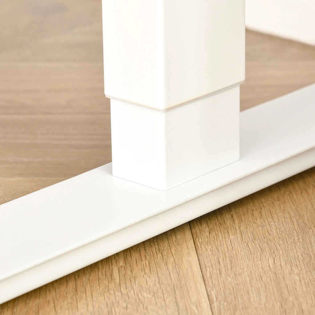 Scrivania elettrica 140x70 cm bianca – altezza regolabile e passacavi