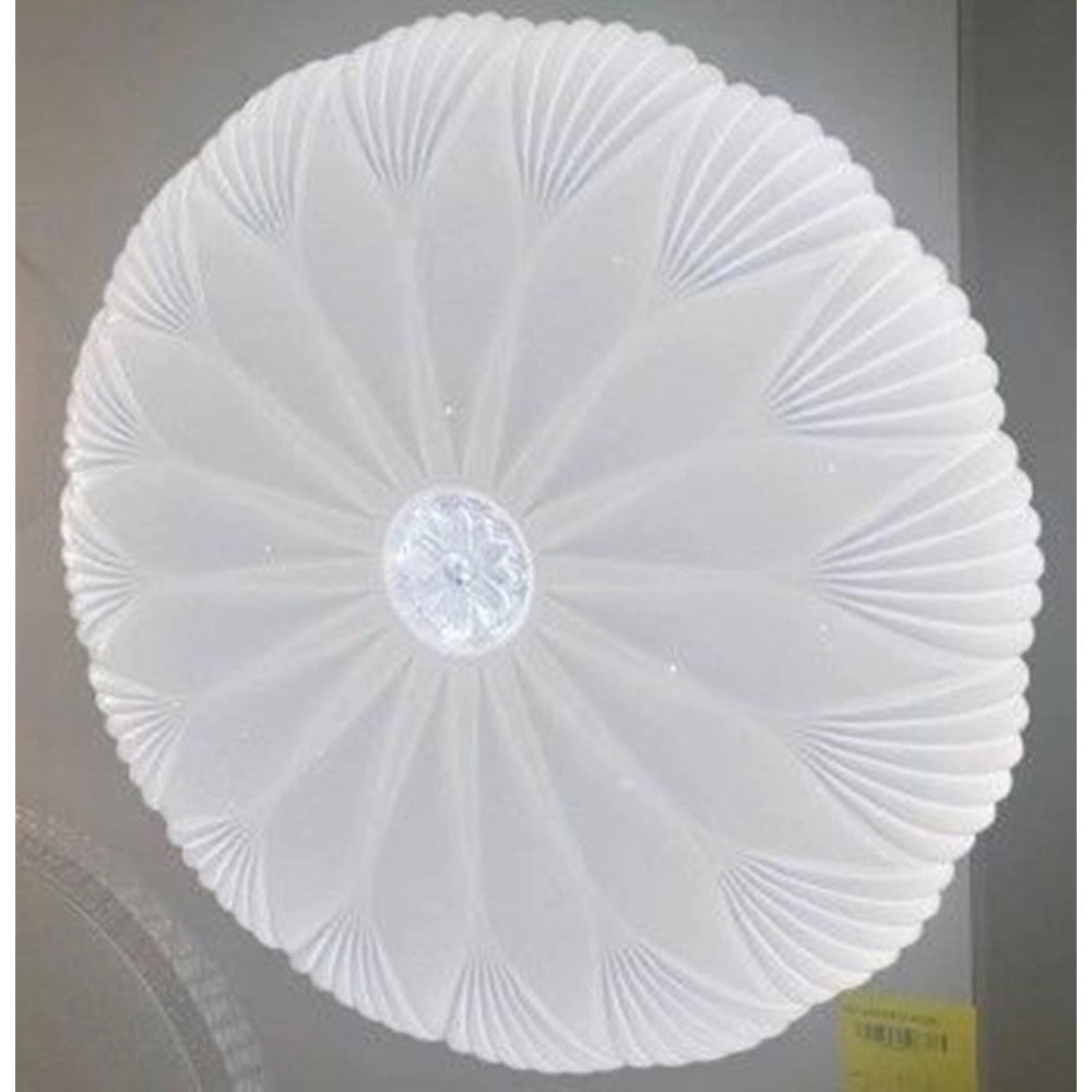 Trade Shop - Plafoniera 50cm Con Cristallo Centrale Glitter Led 60w A Soffitto Luce 6500k 27816 -
