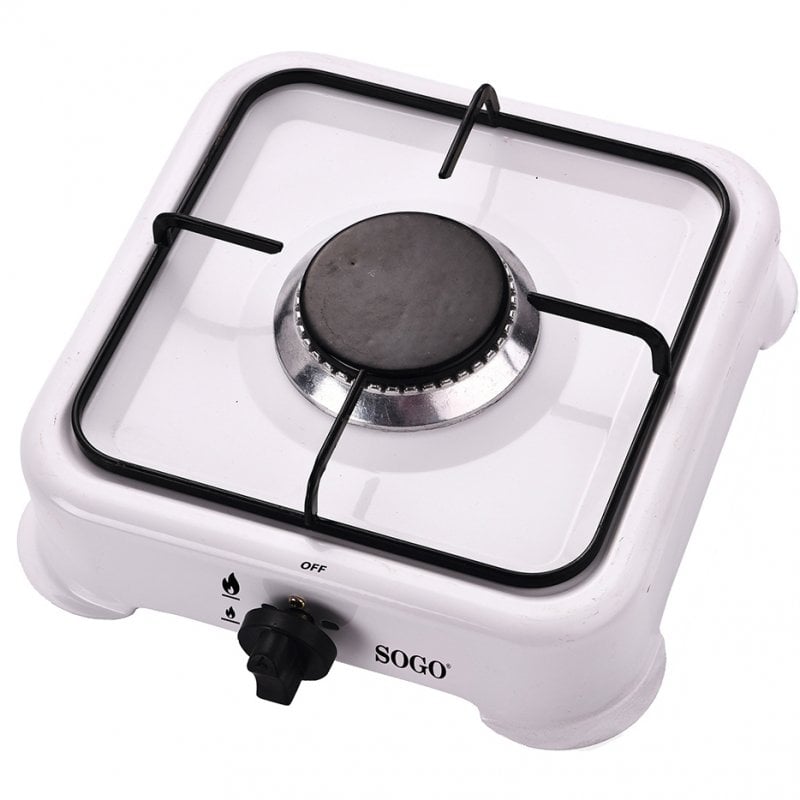 SOGO Fornello a Gas Portatile – 1 Bruciatore, Accensione Manuale, 1.7 kW, GPL Butano-Propano