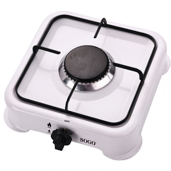 SOGO Fornello a Gas Portatile – 1 Bruciatore, Accensione Manuale, 1.7 kW, GPL Butano-Propano