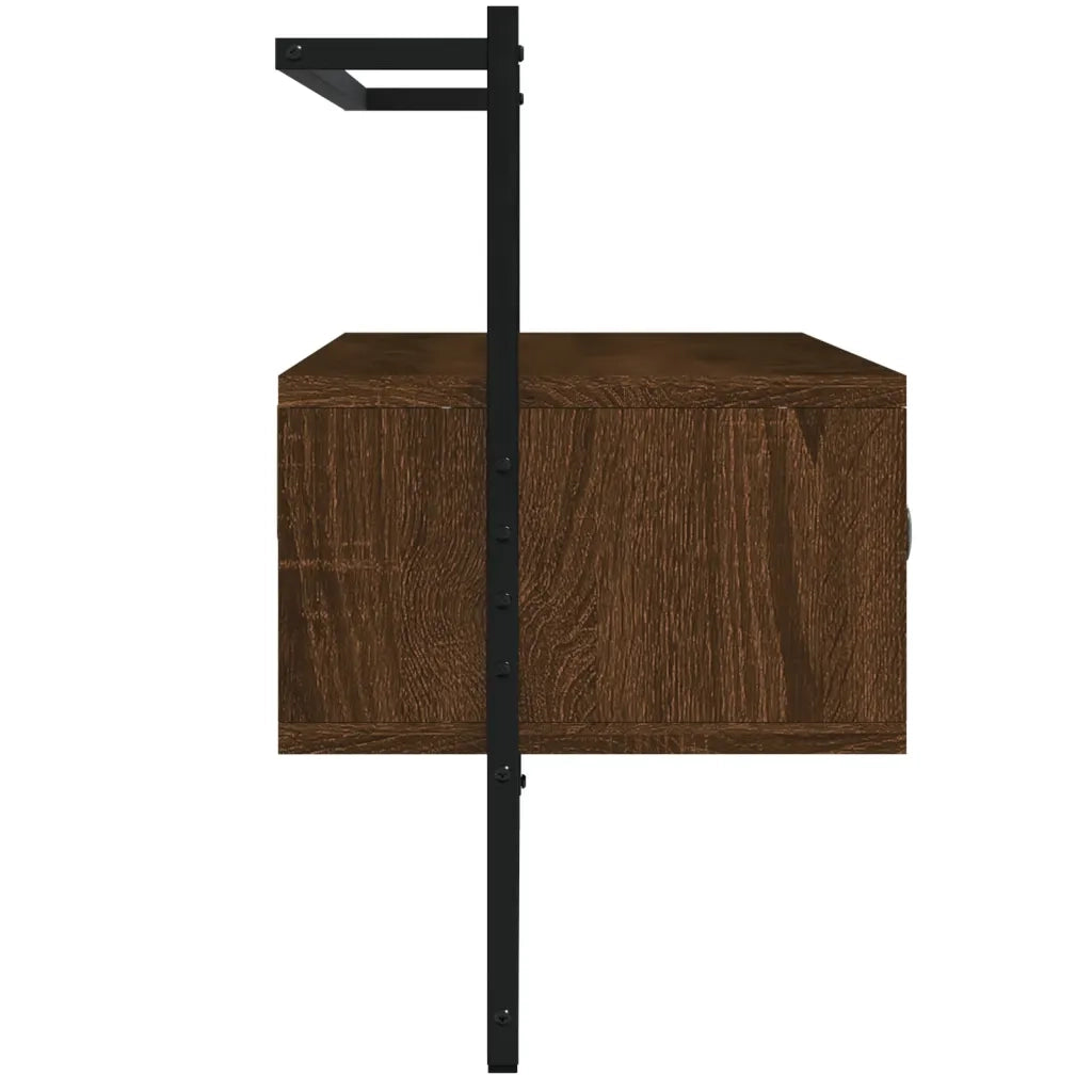 Mobile TV a Muro-Mobile per TV a parete Rovere Marrone 100,5x30x51cm Legno Multistrato