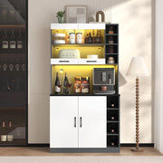 Mobile Alto Cucina con LED ¨C MINIMAL ¨C Legno, 100x47x187 cm