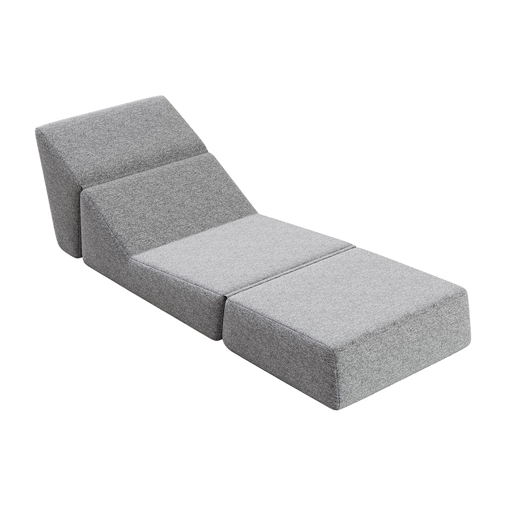 Divano letto pieghevole - Xylo - Mini lounge con triplo materasso, grigio