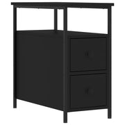 Comodino | Armadio da Notte | Mobiletto da notte Nero 30x60x60 cm in Legno Multistrato