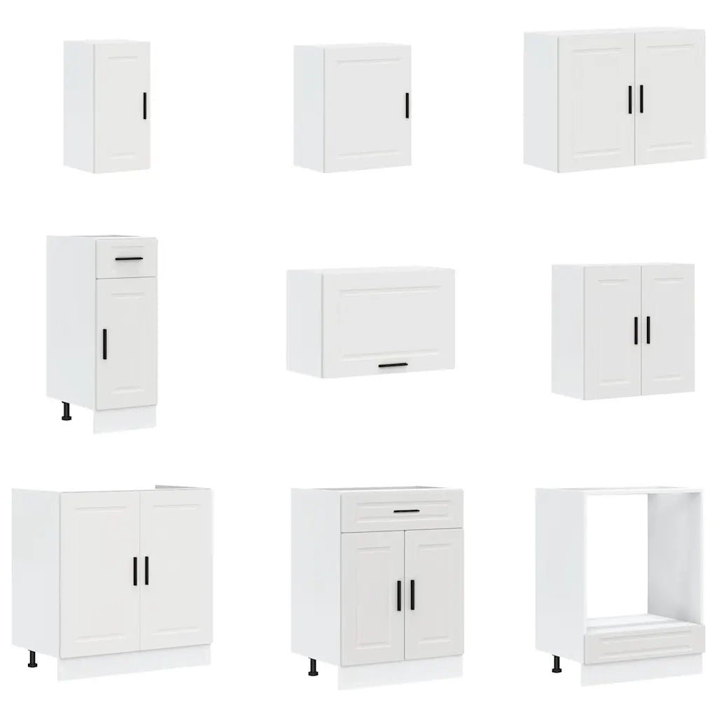 Set Mobili da Cucina 14 pz Porto Bianchi Legno Multistrato 3314991
