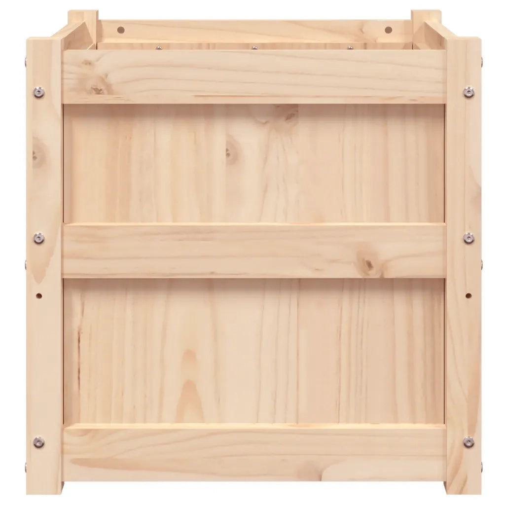 Fioriera | Cassetta per fiori | Vaso da Giardino 50x50x50 cm in Legno Massello di Pino