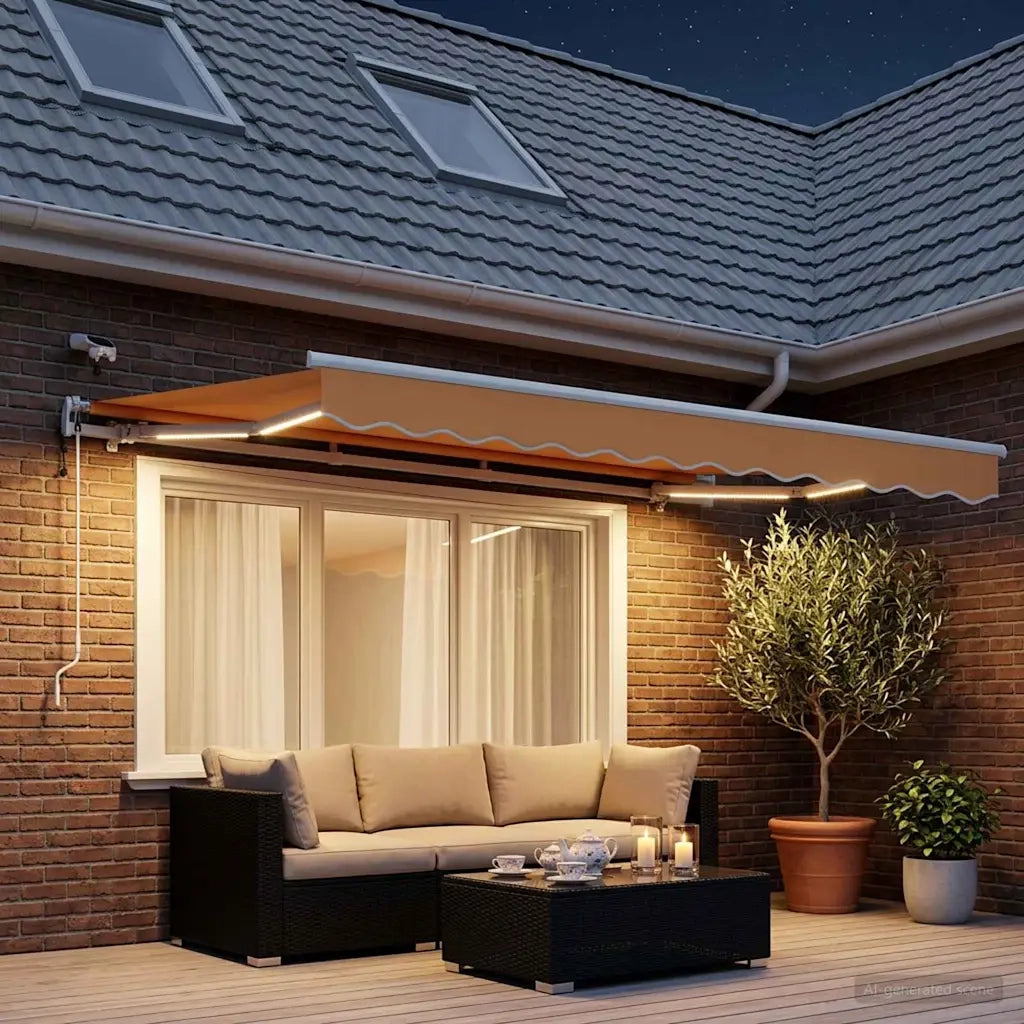 Tenda retrattile Sabbia 300 x 250 cm Poliestere 3425842
