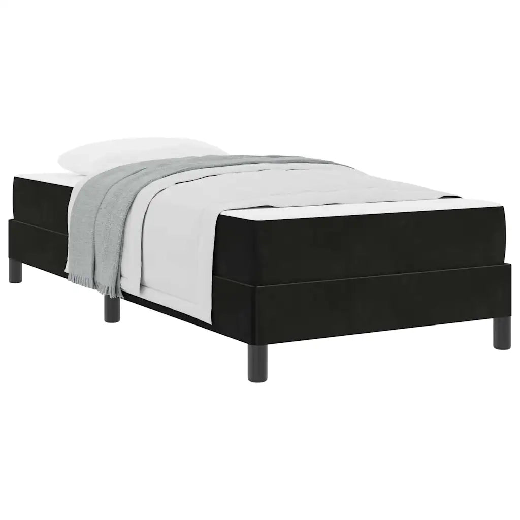 vidaXL Letto box spring con materasso Nero 90 x 210 cm Velluto