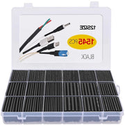 Set di Cavi Isolanti Assortito 1545 Stuks Nero - Isolazione Idrorepellente e Antifiamma - Assortimento di 12 Dimensioni diverse - Cavi e Cavi di Ricarica - Set di Cavi Isolanti Versatili