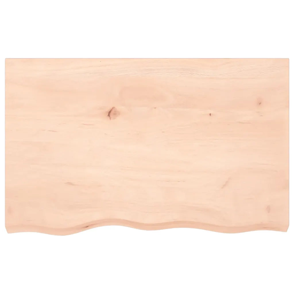 Ripiano a Parete 80x50x(2-4) cm Massello Rovere Non Trattato 363549