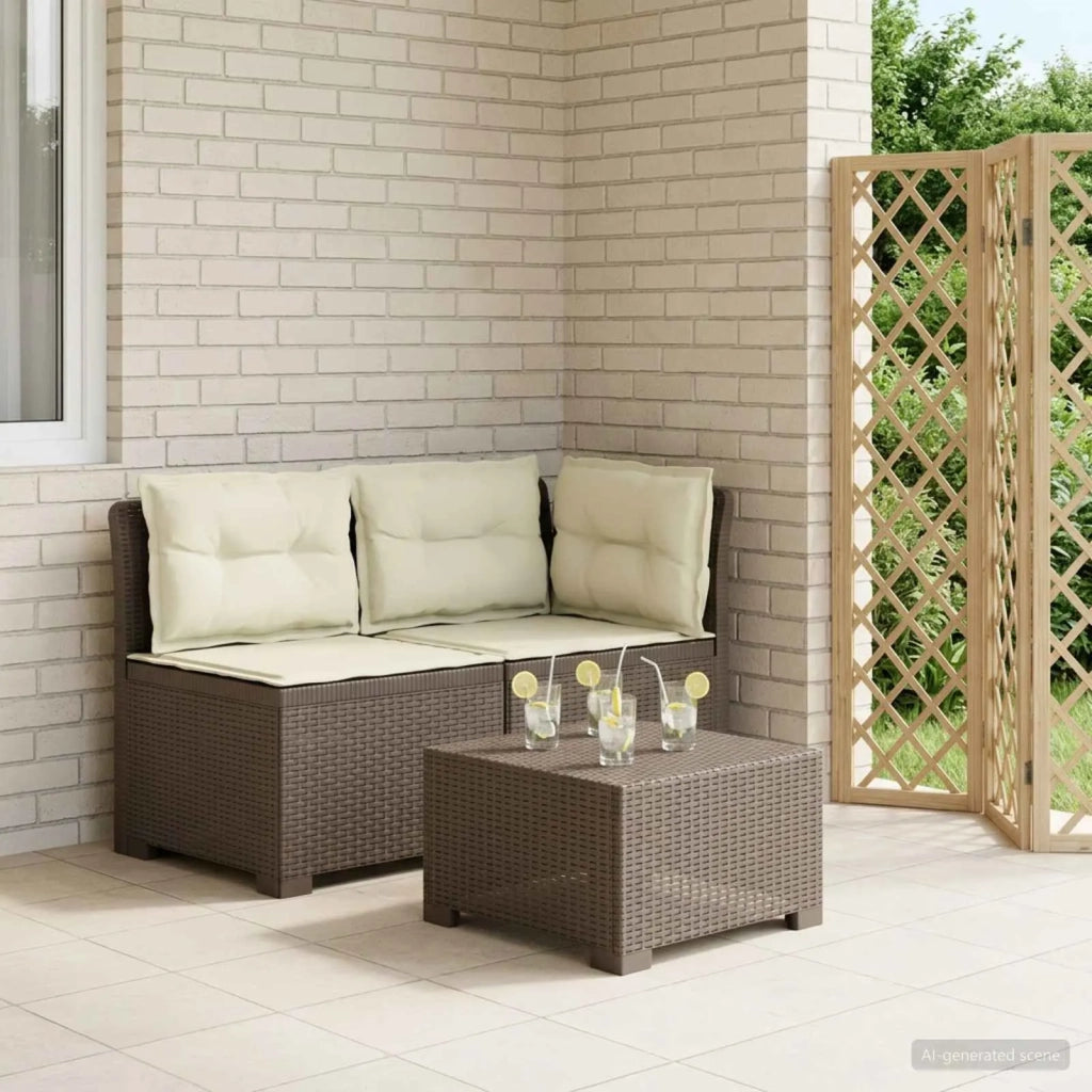 Divano da esterno-Divano da Giardino a 2 Posti con Cuscini Aspetto Rattan PP 430368