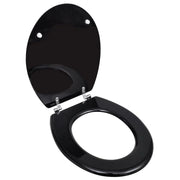 Sedile WC con coperchio tazza WC sedile WC standard MDF nero 02_0002879