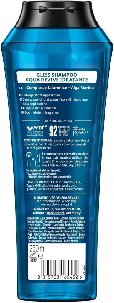 GLISS AQUA REVIVE SHAMPOO IDRATANTE 250 ML
