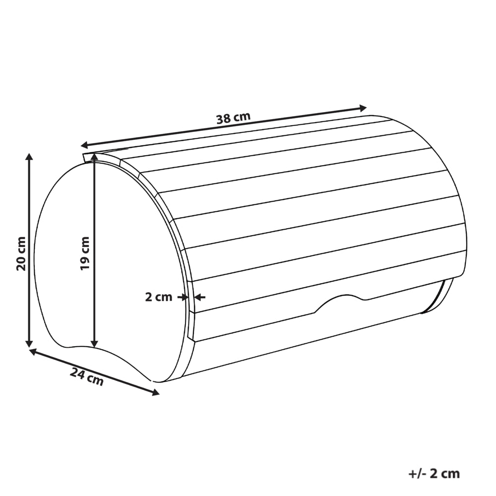 Contenitore per il pane in ferro bianco e marrone chiaro 38 x 24 x 20 cm Decorativo con coperchio in bambù Cucina scandinava moderna