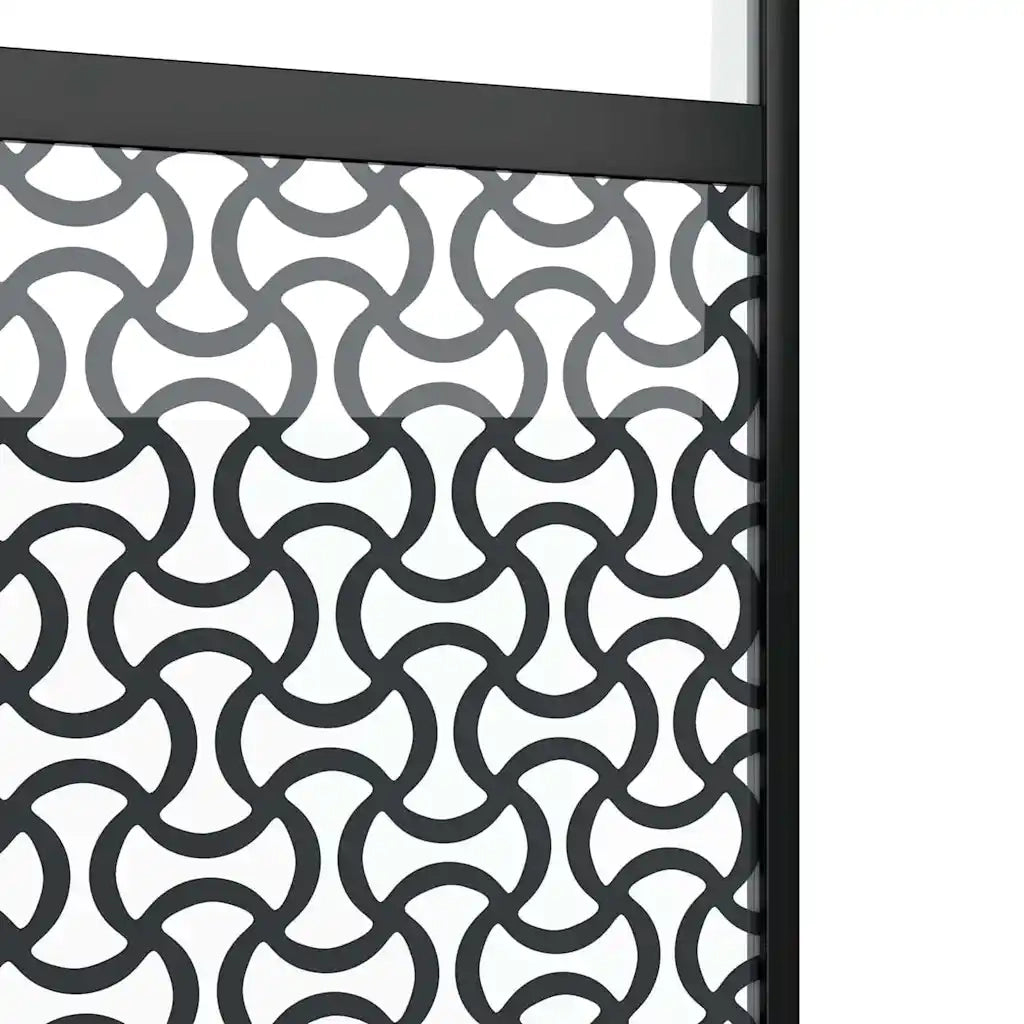 Porta in vetro Traforo Nero 76 x 2 x 205 cm Alluminio 42012457
